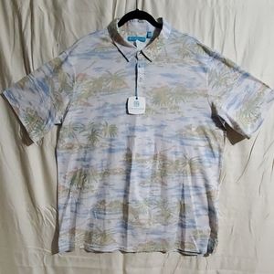 Tori Richard Blue Label White Dress Polo Shirt